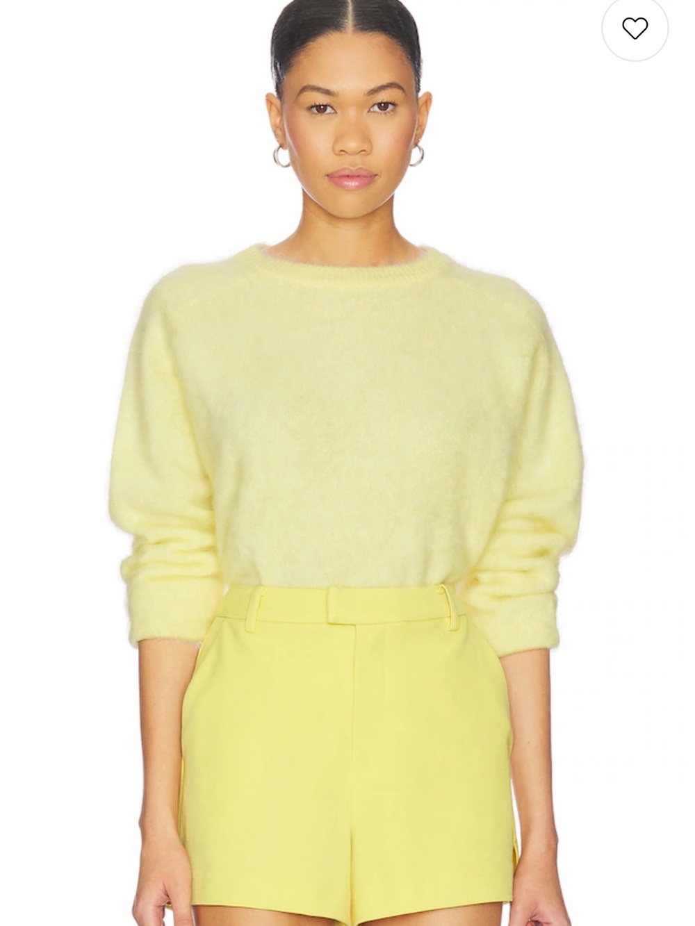 Cami NYC Light Yellow Fuzzy Cashmere Sweater. Revolve.